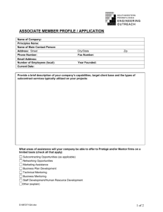 associate member profile / application - SPEO