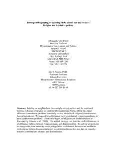 LEGISLATIVE COALITIONS, RELIGIOUS MINORITIES AND