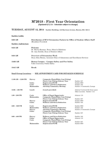 Orientation Schedule - Tufts University School of Medicine