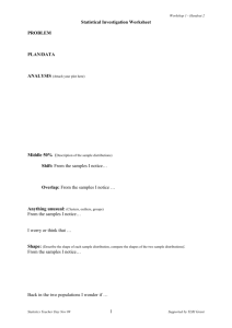 Worksheet and answers doc - CensusAtSchool New Zealand
