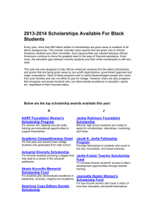 2013-2014 Scholarships Available For Black Students