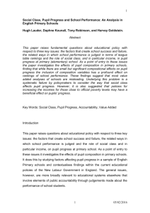 Social Class, Pupil Composition, Pupil Progress and School