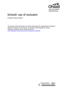 Schools` use of exclusion