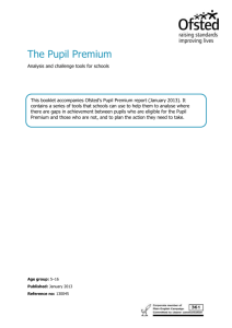 The pupil premium: analysis and challenge tools for schools
