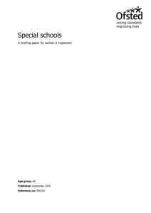 What is a special school?