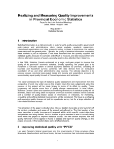 Realizing and Measuring Quality Improvements in