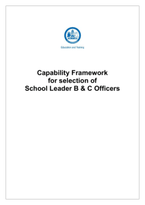Capabilities for School Leaders B & C