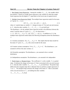 Chapter 4 Review Notes - Wharton Statistics Department