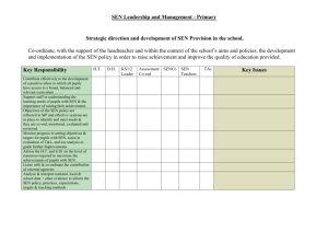 SEN leadership and management matrix