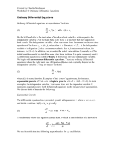 Nonlinear Differential Equations—Bifurcations