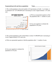 Exponential Equations Practice with Word Problems 2