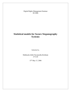 Statistical models for secure steganographic systems