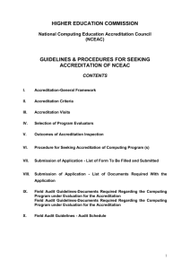 Minutes of the 1st Meeting of - National Computing Education