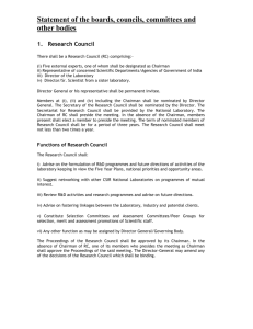 8. Statement of the boards, councils, committees and other bodies