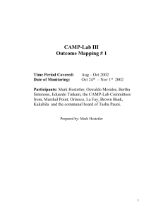 CAMP-Lab III - Outcome Mapping Learning community