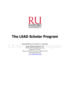 The LEAD Scholar Program