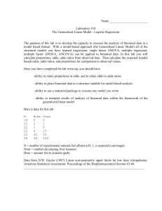 Name Laboratory #10 The Generalized Linear Model