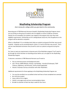 TIRR Wayfinding Scholarship Program