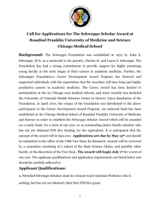 Schweppe Scholar Award Application Requirements