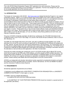 Scholarship Program 2006 - GIS-Lab