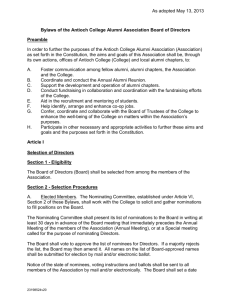 The Bylaws of the Antioch College Alumni Association