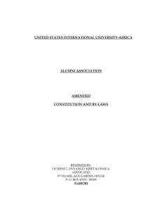 Alumni Constitution - United States International University