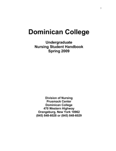 academic requirements - Dominican College Portal