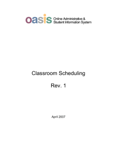 Classroom Scheduling Guide