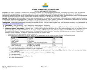 Microsoft Word - STARS Enrollment Calculation Tool for Centers