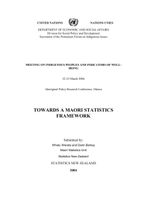 Towards a Maori Statistics Framework
