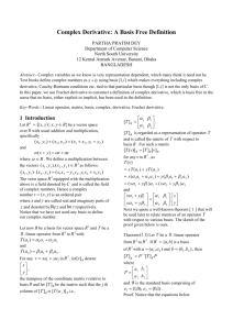 4 A New Definition of Complex Derivative