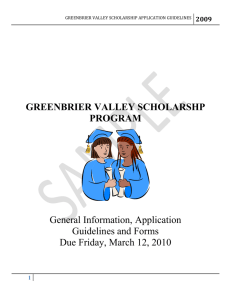 Greenbrier Valley Scholarship Program