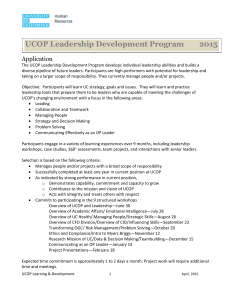 UCOP Leadership Development Program 2015