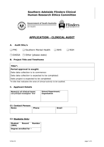Clinical audit application