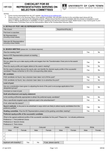 Checklist for EE Reps serving on selection committees