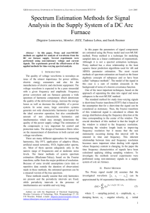 Spectrum Estimation Methods for Signal Analysis in the Supply