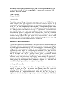 Basic design considerations for a three-stage dc-to