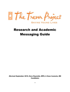 Research and Academic Messaging Guide (Revised September