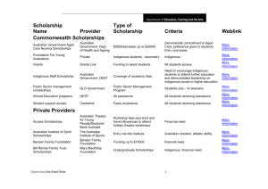 Scholarship Database - Education Queensland