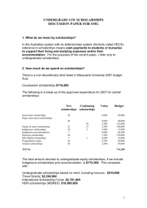 Undergraduate Scholarships