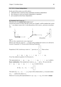 SECTION D Linear Independence