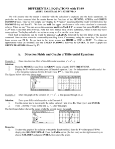 For differential equations