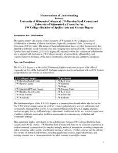 Memorandum of Understanding - University of Wisconsin