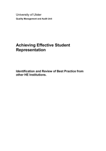 Achieving Effective Student Representation