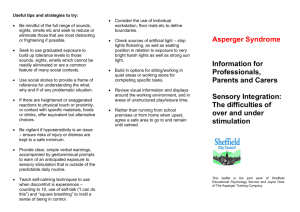 Asperger`s Syndrome: Sensory integration