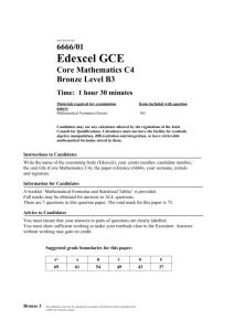 C4 Bronze 3 - Maths Tallis