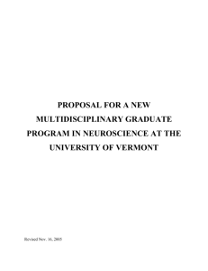 Proposal for a New Multidisciplinary Graduate Program in