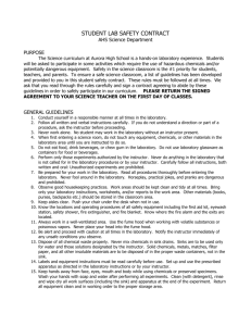 Student Lab Safety Contract - Aurora City School District