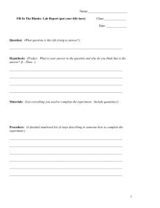 Lab Report Rough Draft Template 2: