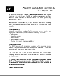 OSD Computer Labs - McGill University